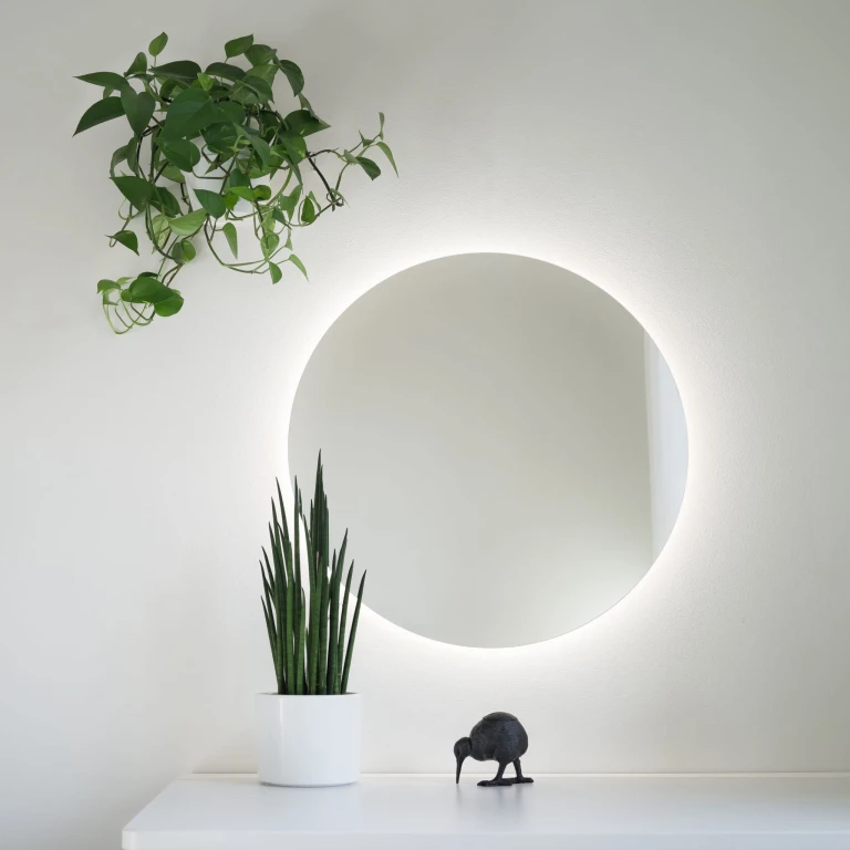 Lustro okrągłe ORBITAL SIMPLE LED - 80 cm, podświetlane 
