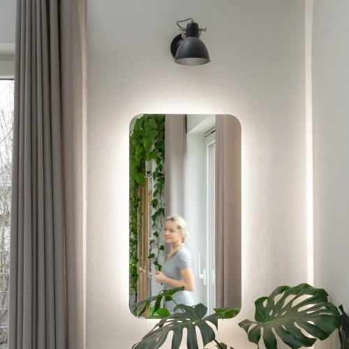 Lustro prostokątne ORTO SIMPLE LED - 40x80 cm, podświetlane, pionowe