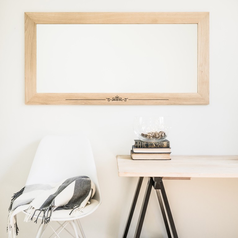 Lustro prostokątne w drewnianej ramie CLASSIC 120 x 60 x 7,5 cm