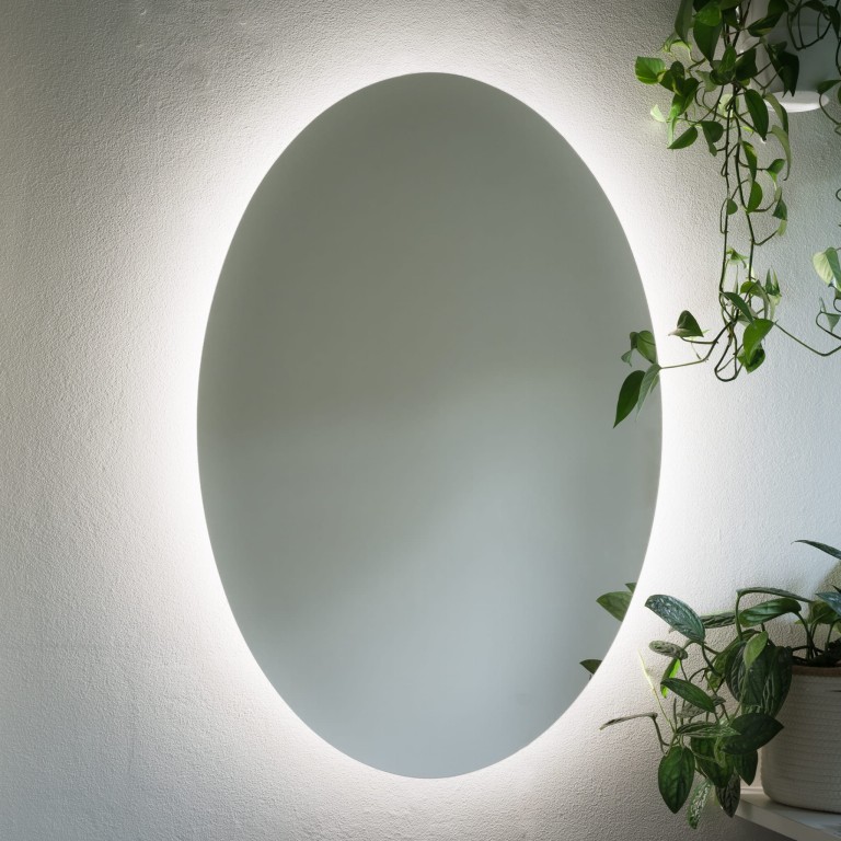 Lustro owalne OVO SIMPLE LED - podświetlane, pionowe