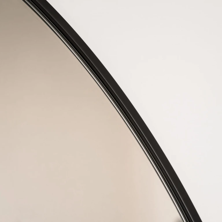 Lustro owalne OVO MINIMAL - w czarnej, cienkiej ramie, poziome