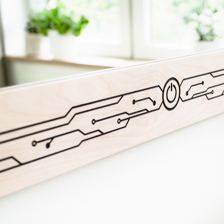 Lustro prostokątne w drewnianej ramie AMBIENT 140 x 60 x 7,5 cm - OUTLET